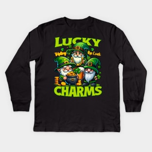 Lucky Charms - Lucky Gnomes - Kids Long Sleeve T-Shirt